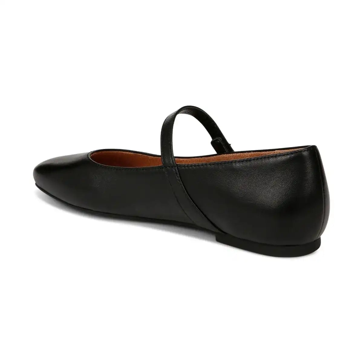 Alameda Mary Jane Flat Black Leather