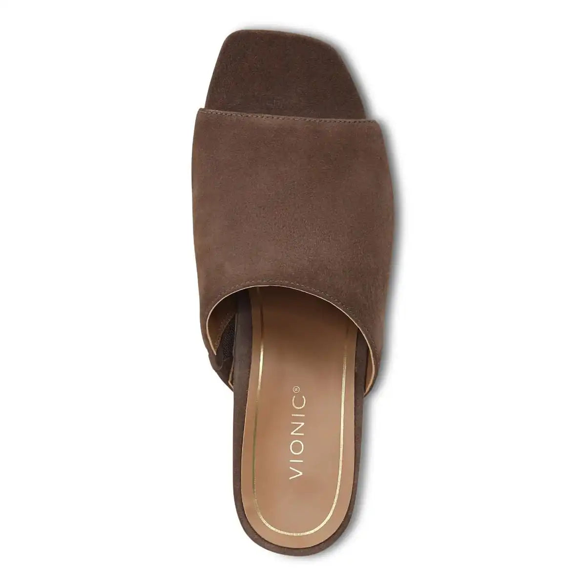 Charlie Heeled Slide Sandal Driftwood Suede