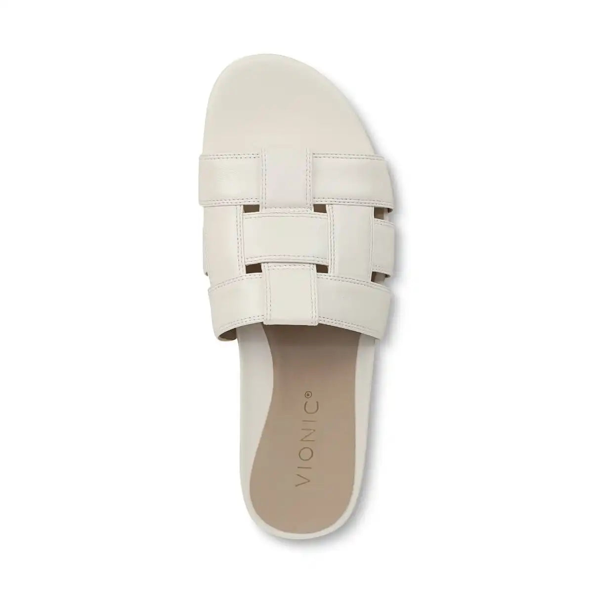 Glendora Slide Sandal Ivory Leather