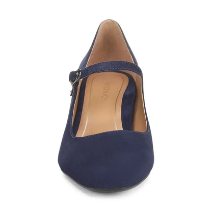 Samira Mary Jane Dress Heel Navy Blazer Suede