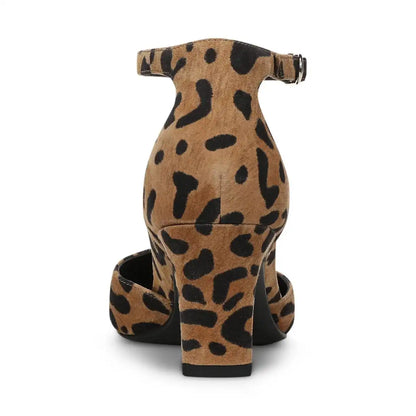 Scarlett Dress Heel Tan Leopard Print Suede
