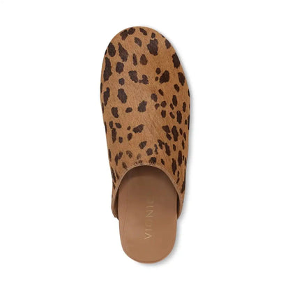Opal Slip On Mule Tan Leopard Haircalf