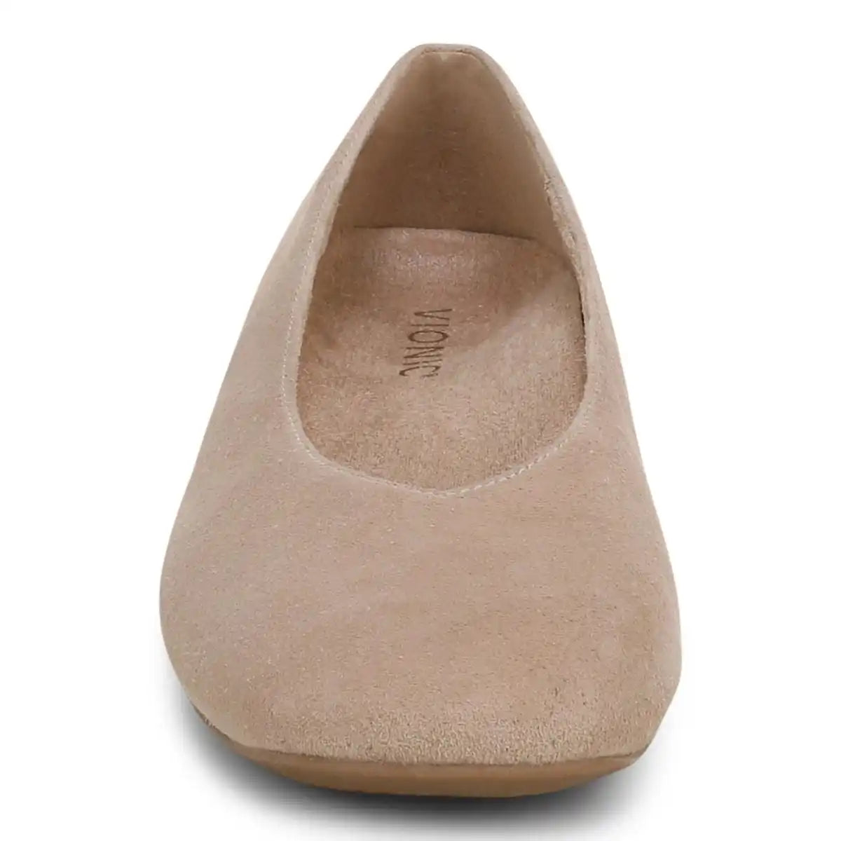 Petra Heeled Ballet Flat Desert Sand Suede