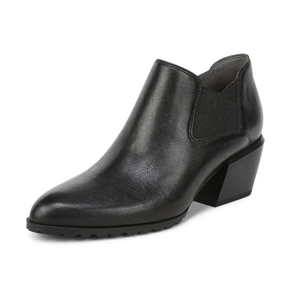 Bethany Heeled Ankle Boot Black Leather