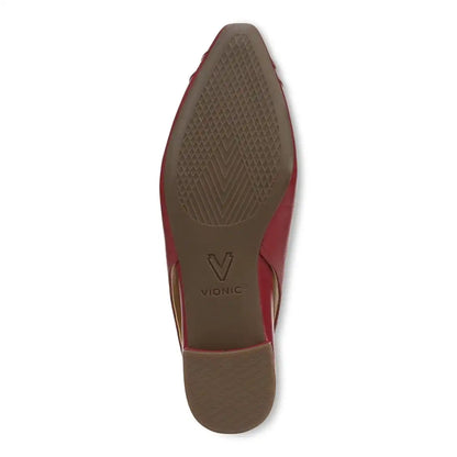 Gabriela Slingback Flat Tibetan Red Leather