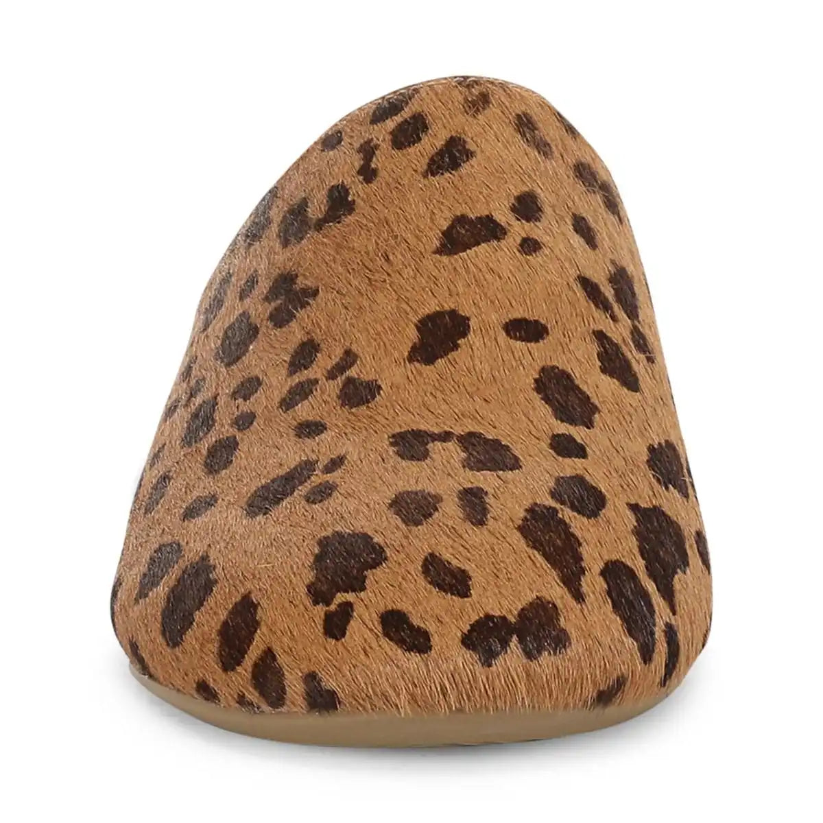 Opal Slip On Mule Tan Leopard Haircalf