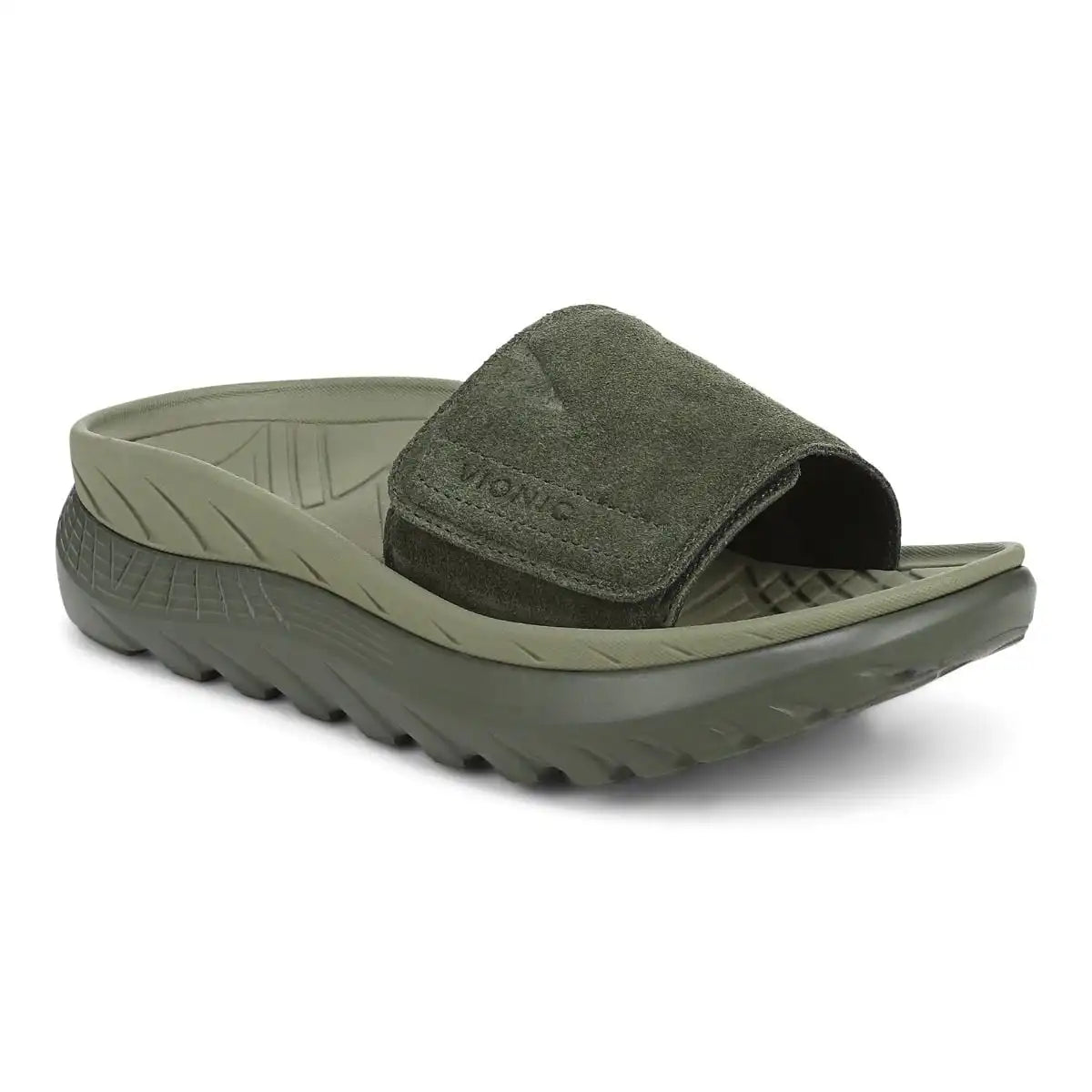 Rejuvenate Recovery Sandal Olive Moss Suede
