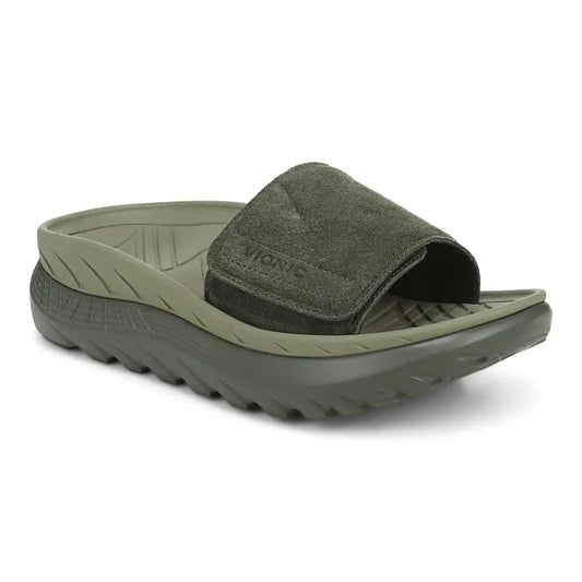 Rejuvenate Recovery Sandal Olive Moss Suede