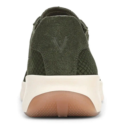 Uptown Sneaker Olive Moss Snake Embossed Nubuck