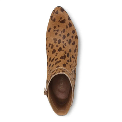 Bianca Ankle Boot Tan Leopard Calf Hair