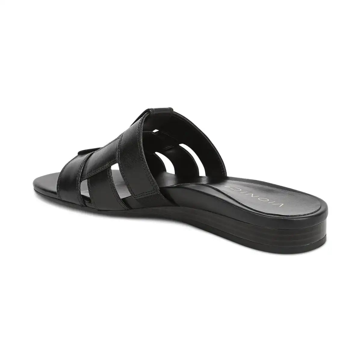 Glendora Slide Sandal Black Leather