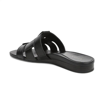 Glendora Slide Sandal Black Leather