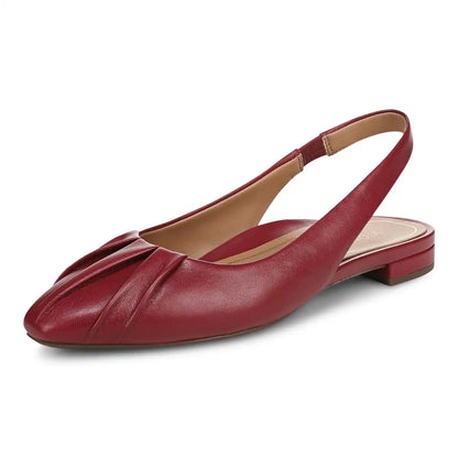 Gabriela Slingback Flat Tibetan Red Leather