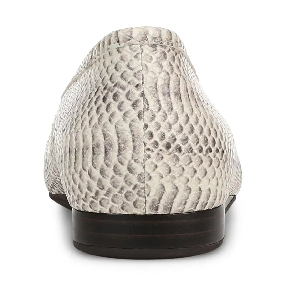 Larissa Wedge Flat Ivory Python Print Leather