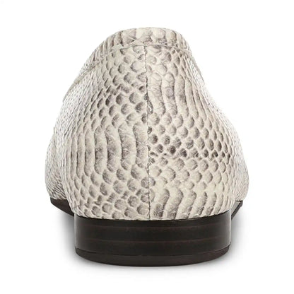 Larissa Wedge Flat Ivory Python Print Leather