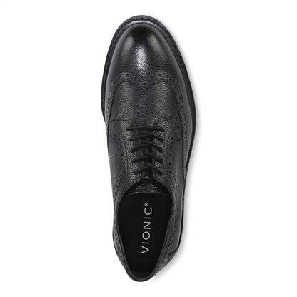 Lombard Oxford Lace Up Black Leather