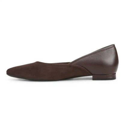 Gracia Ballet Flat Chocolate Ganache Leather