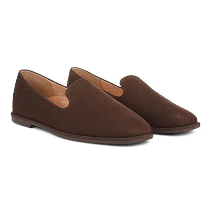Willa 2.0 Slip on Flat Chocolate Suede