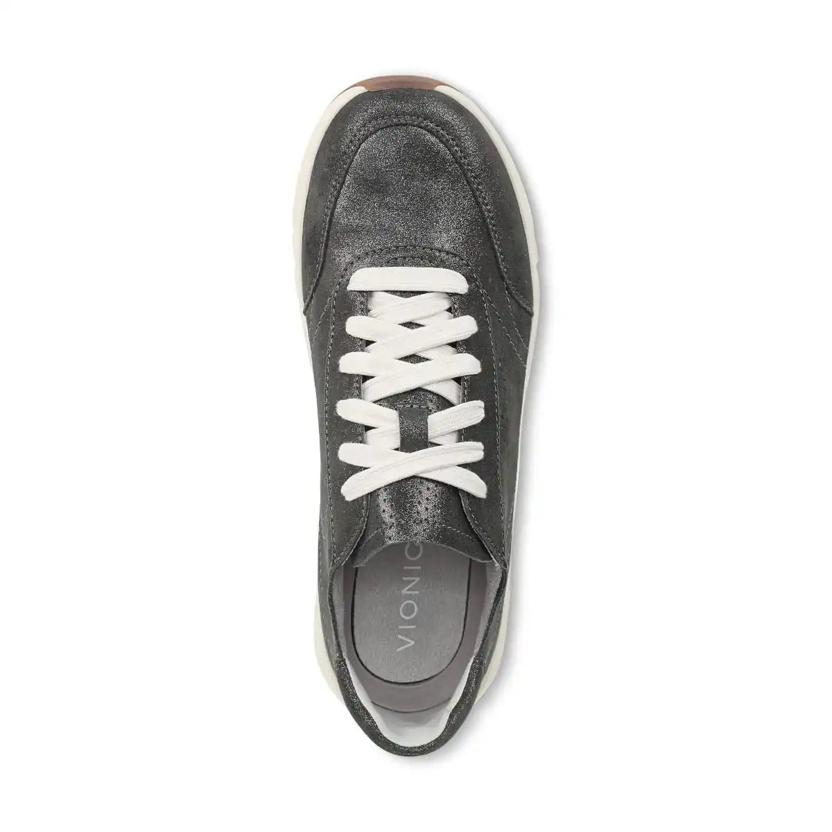 Uptown Sneaker Charcoal Shimmer Leather