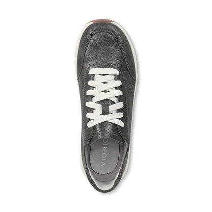 Uptown Sneaker Charcoal Shimmer Leather