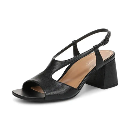 Raquel Heeled Sandal Black Leather