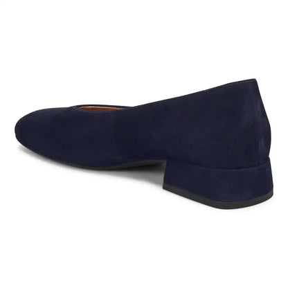 Petra Heeled Ballet Flat Navy Blazer Suede