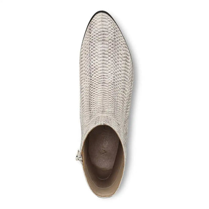 Bianca Ankle Boot Ivory Python Print Leather