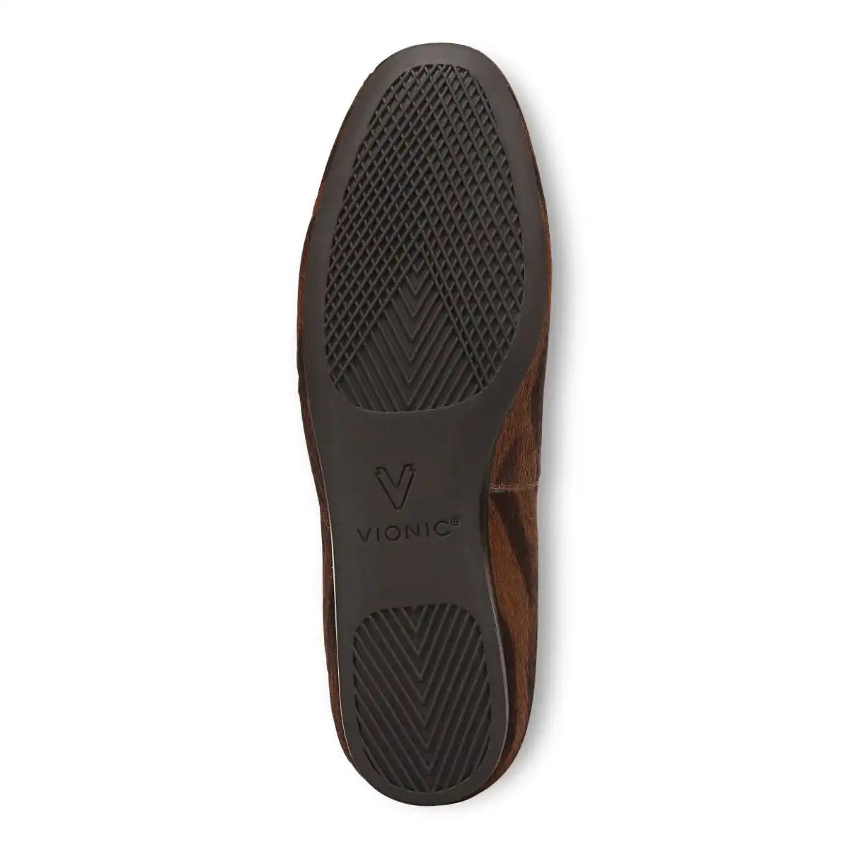 Larissa Wedge Flat Brown Multi Haircalf