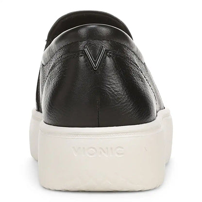 Ellen Platform Slip On Sneaker Black Leather