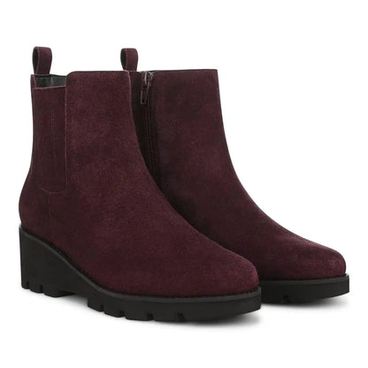 Aria 2.0 Wedge Ankle Bootie Mulled Wine Suede