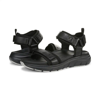 Men's Walk Max Wanderer Sandal Black Leather