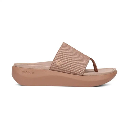 Beach Aqua Platform Toe Post Sandal Mocha Mousse