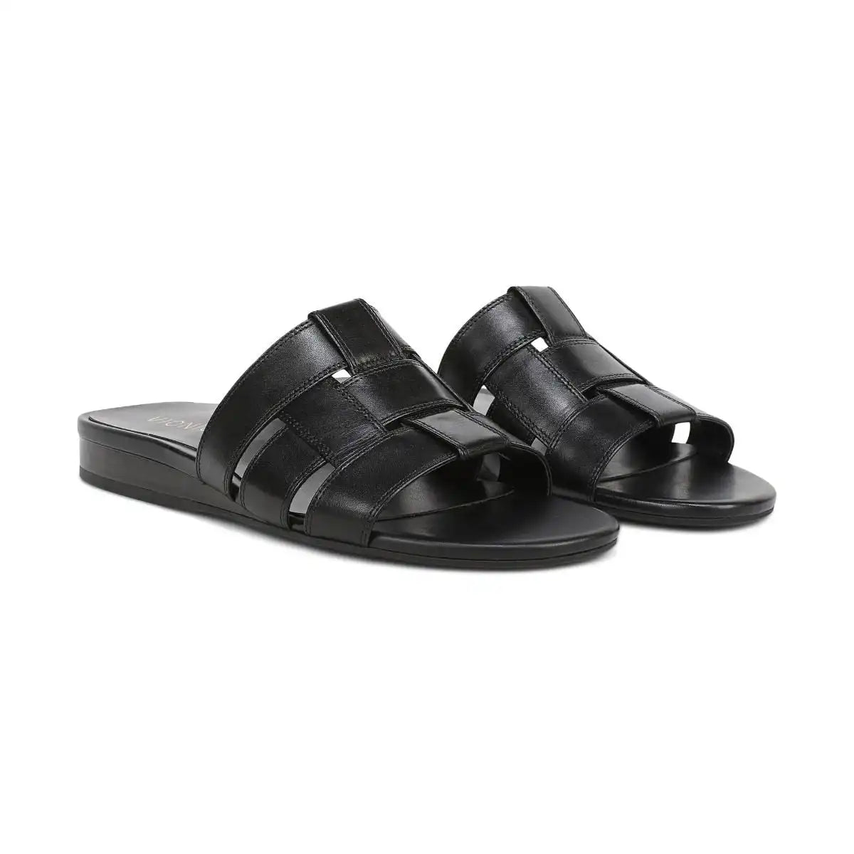 Glendora Slide Sandal Black Leather