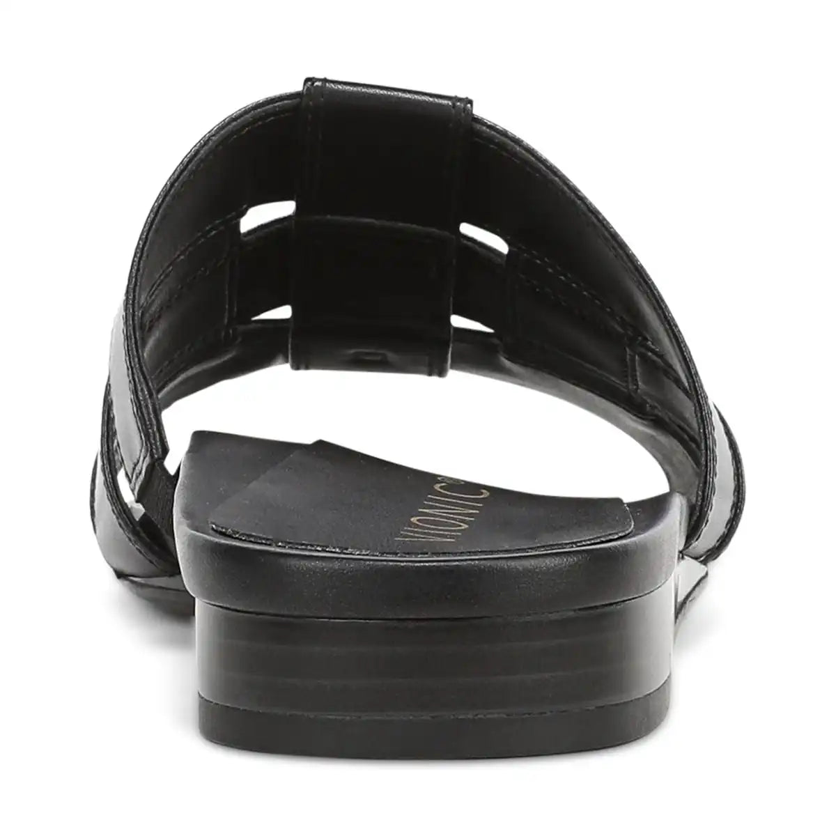 Glendora Slide Sandal Black Leather