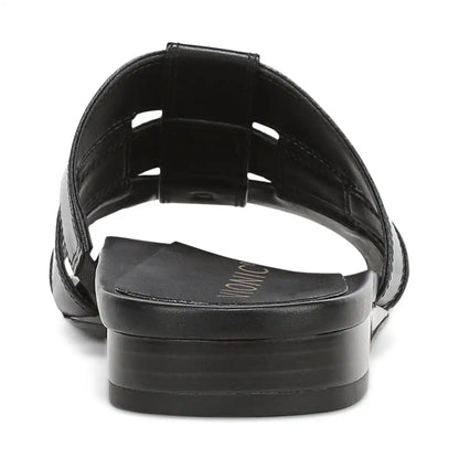 Glendora Slide Sandal Black Leather