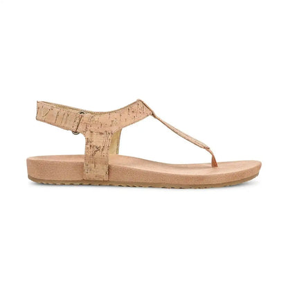 Palisades Toe Post Ankle Strap Sandal Gold Cork