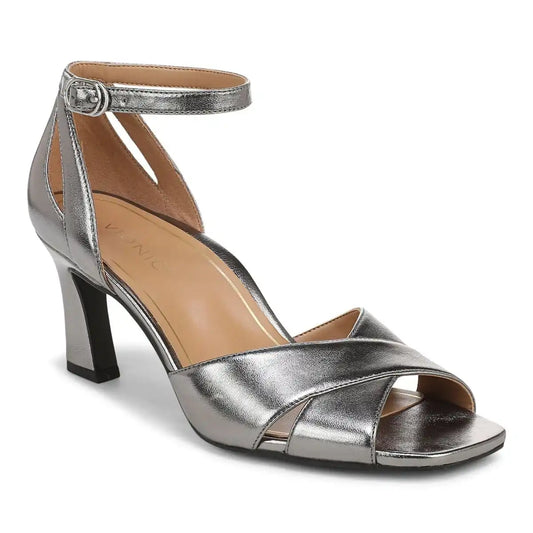 Charmaine Heeled Sandal Silver Leather