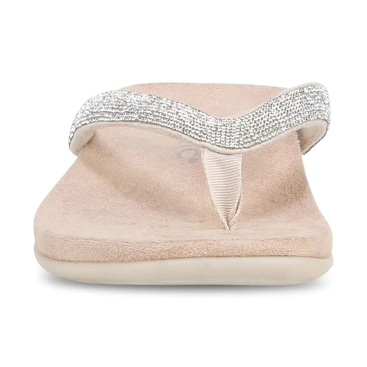 Dillon Shine Toe Post Sandal Cream