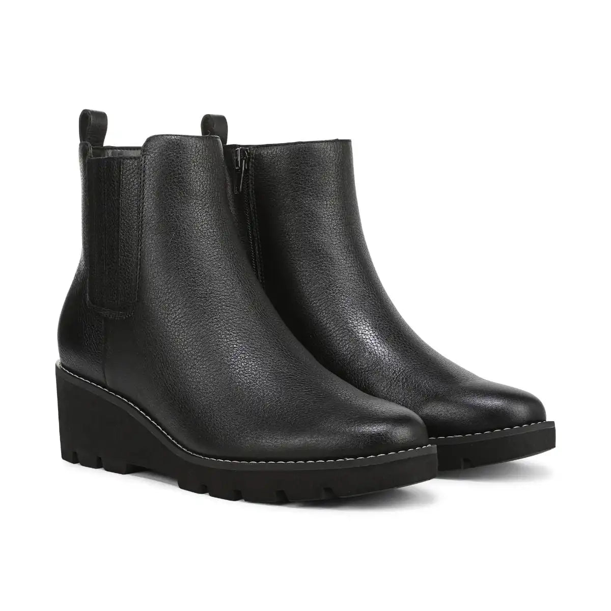 Aria 2.0 Wedge Ankle Bootie Black Leather