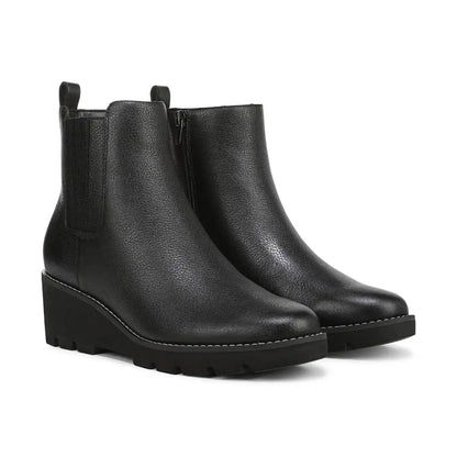 Aria 2.0 Wedge Ankle Bootie Black Leather