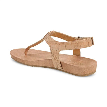 Palisades Toe Post Ankle Strap Sandal Gold Cork