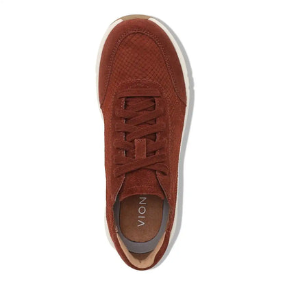 Uptown Sneaker Baked Clay Snake Embossed Nubuck