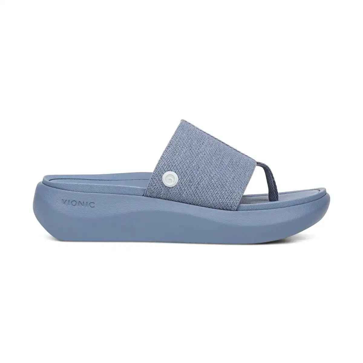Beach Aqua Platform Toe Post Sandal Pacific Blue
