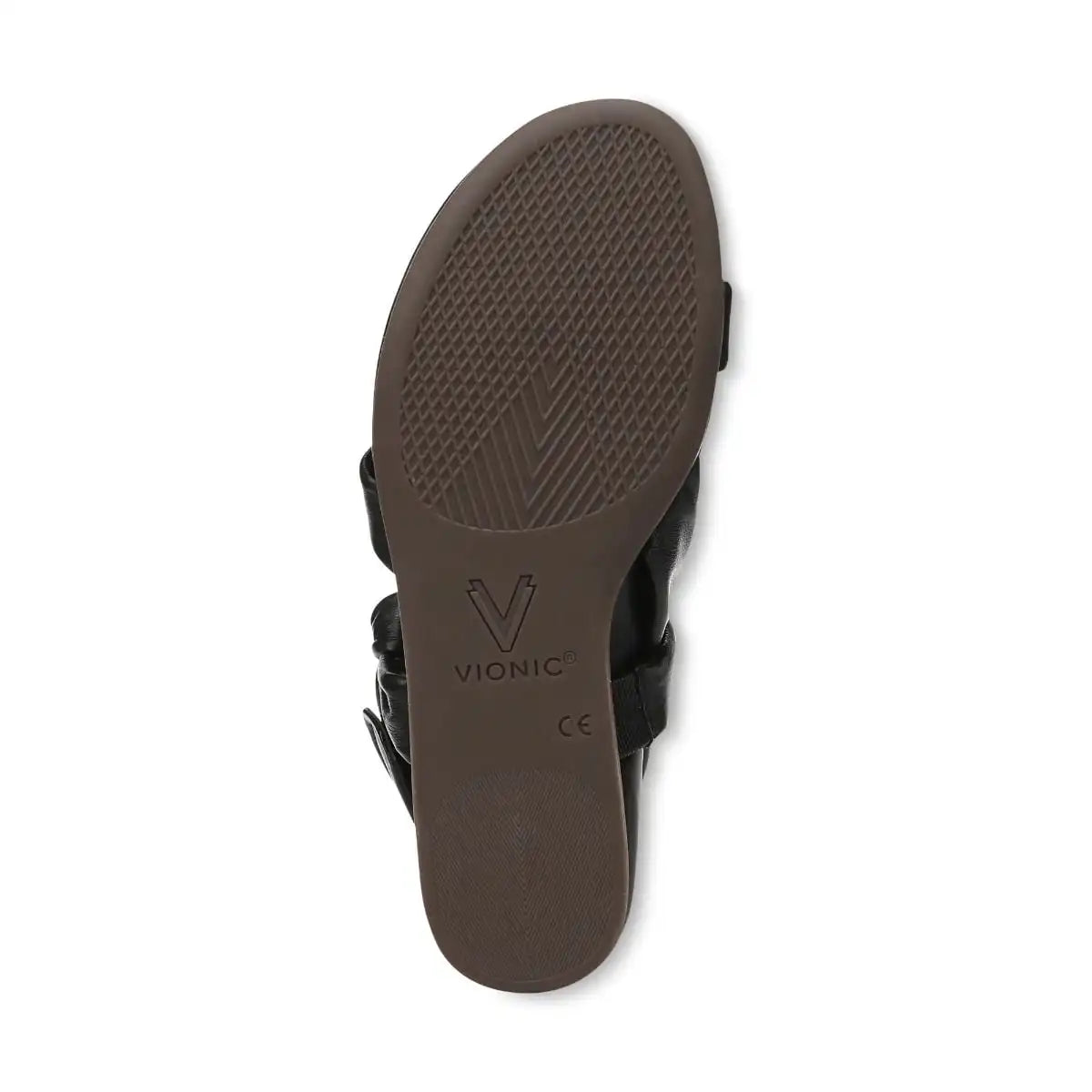 Geneva Strappy Toe Post Sandal Black Leather