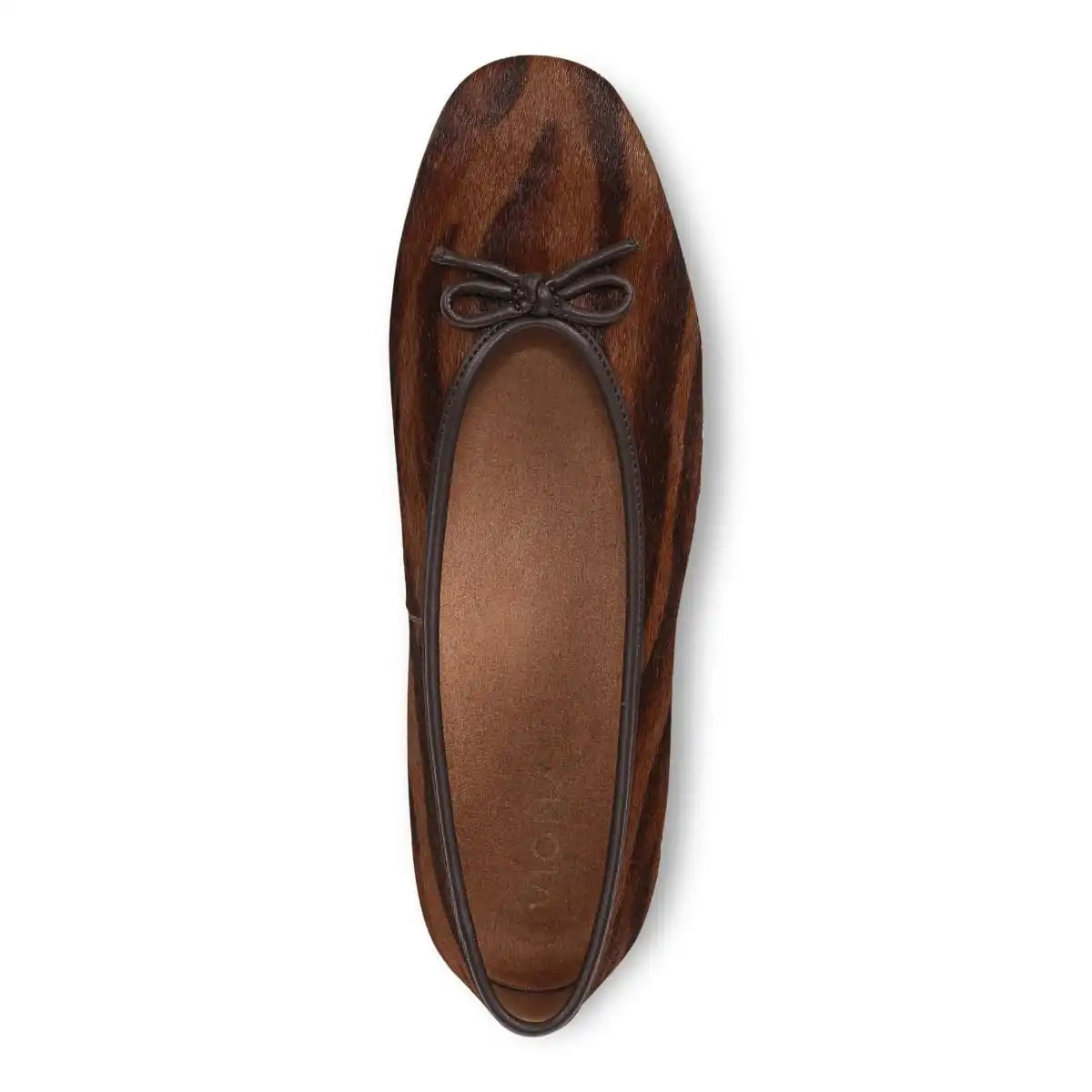 Larissa Wedge Flat Brown Multi Haircalf