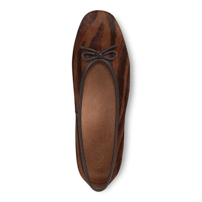 Larissa Wedge Flat Brown Multi Haircalf