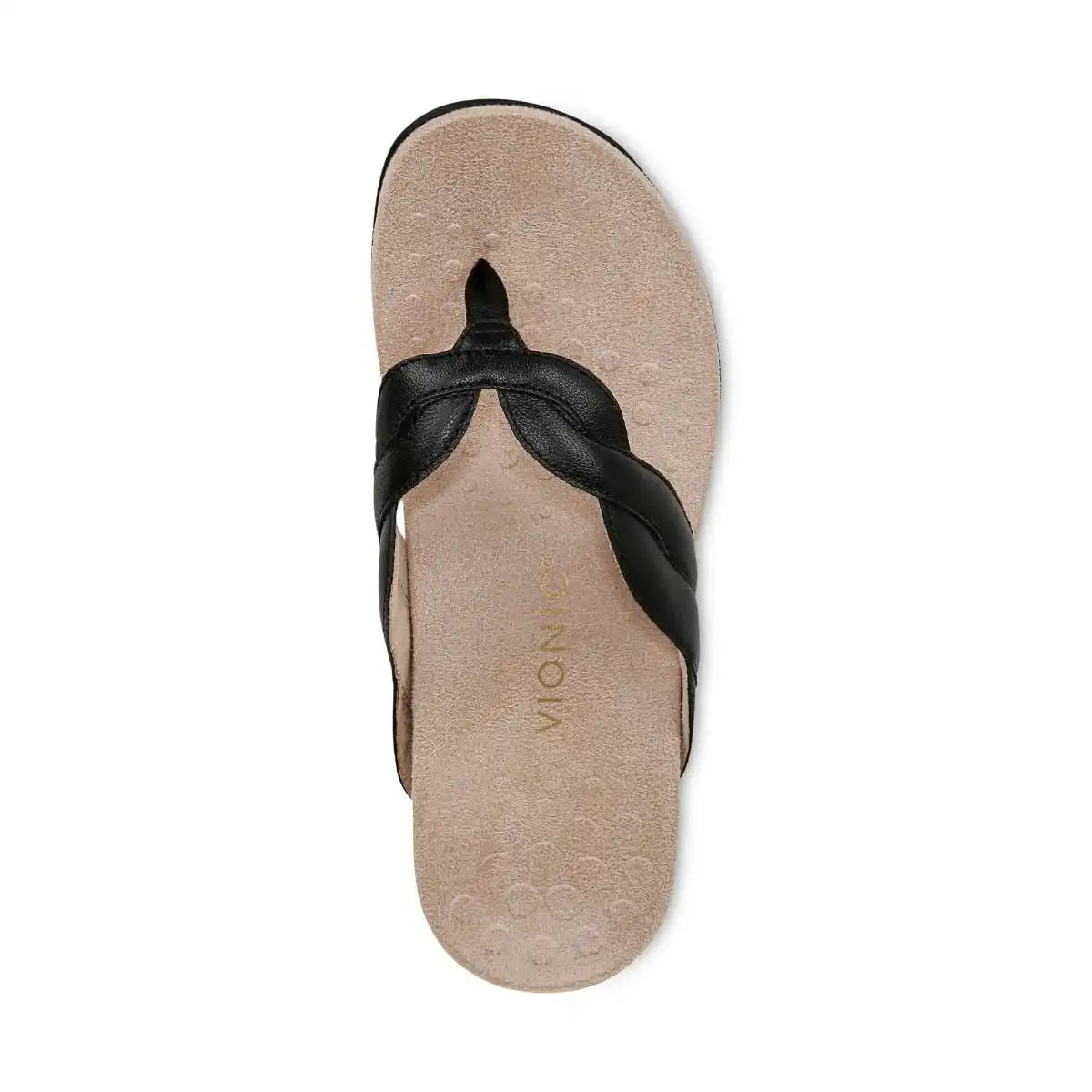 Bella Braid Toe Post Sandal Black Nappa