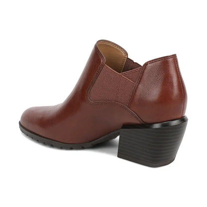 Bethany Heeled Ankle Boot Baked Clay Leather