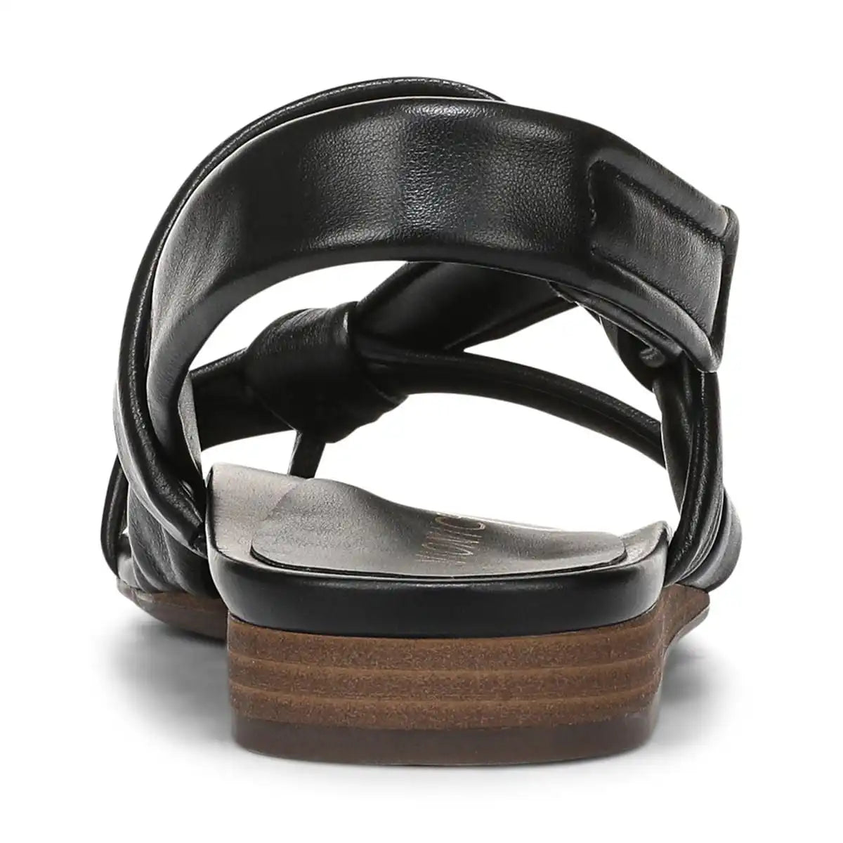 Geneva Strappy Toe Post Sandal Black Leather