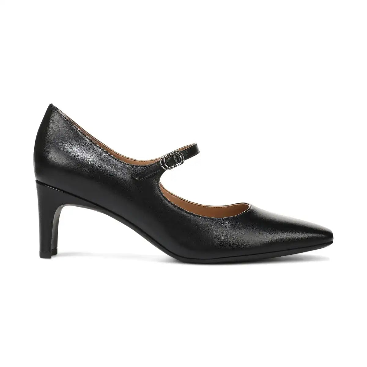 Samira Mary Jane Dress Heel Black Leather